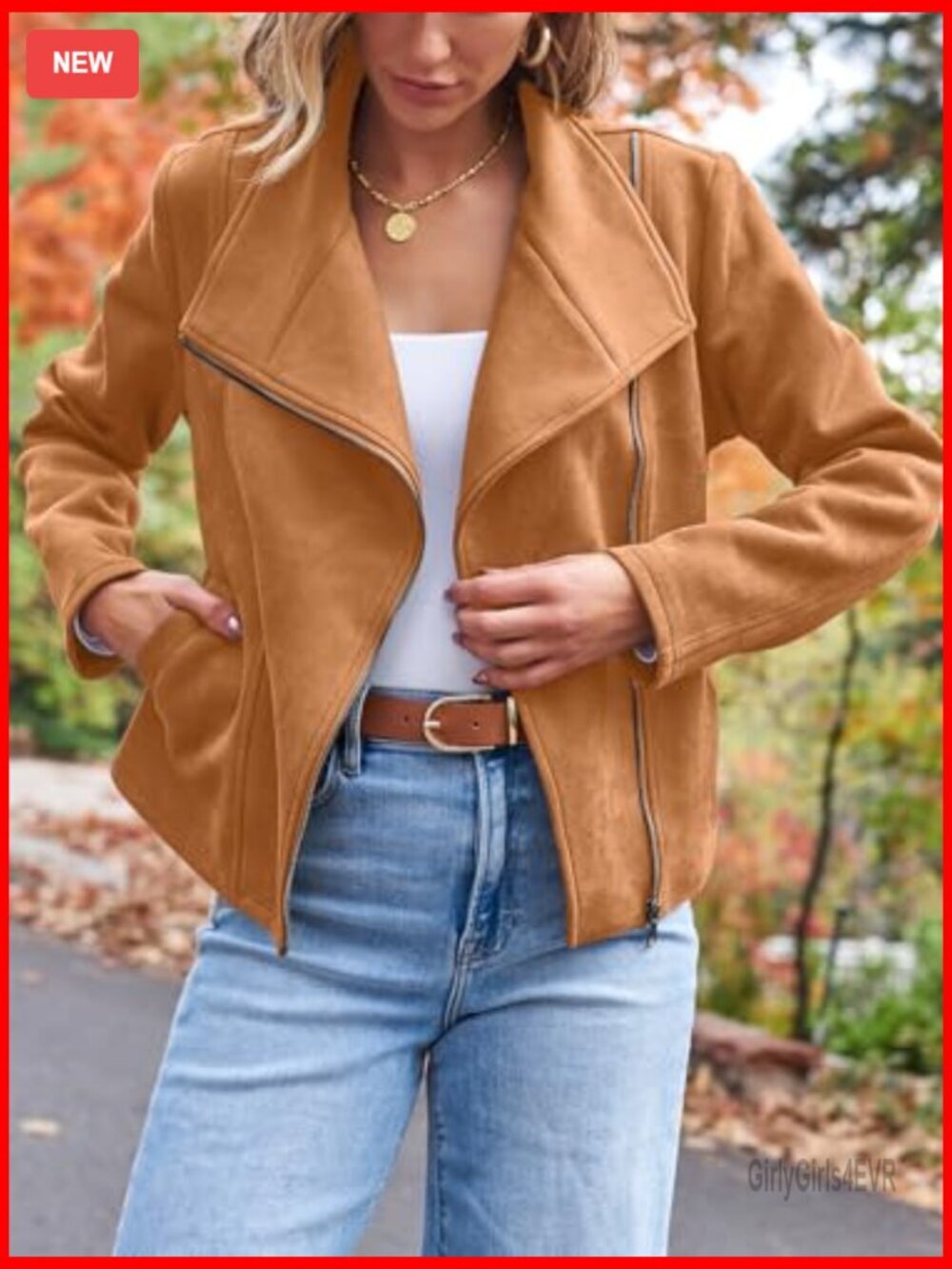 Faux Suede Cropped Jacket, Open Front Cardigan Style for Fall Winter Spring - Picture 3 of 6
